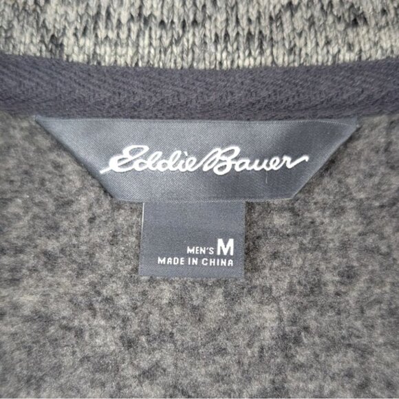 Eddie Bauer Radiator Fleece Snap Mock Pullover Sweater Mens Medium - Picture 3 of 6
